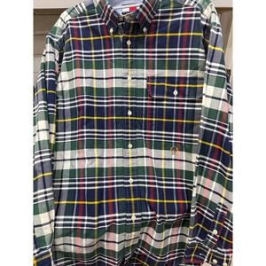 tommy hilfiger plaid button down medium